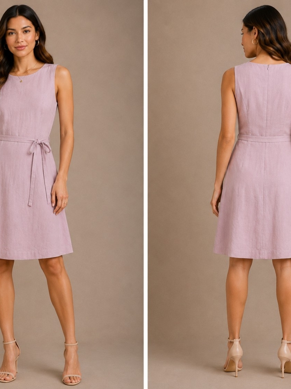 Rosso35 Sleeveless Tie-Waist Dress See The Pic For Size 40) #B35